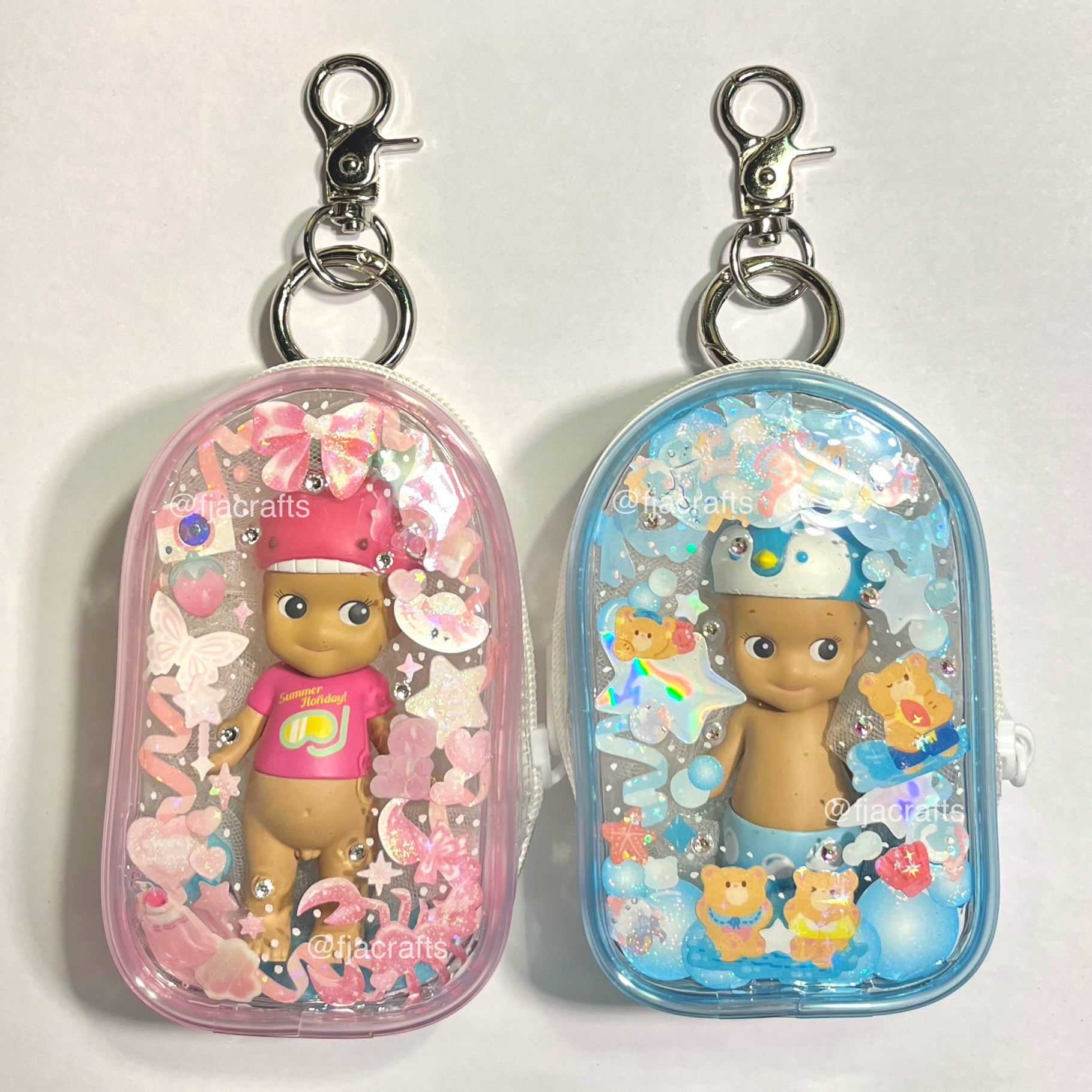 Angel Clear Case Kawaii Deco Sticker Keychain Bag Clip | summer