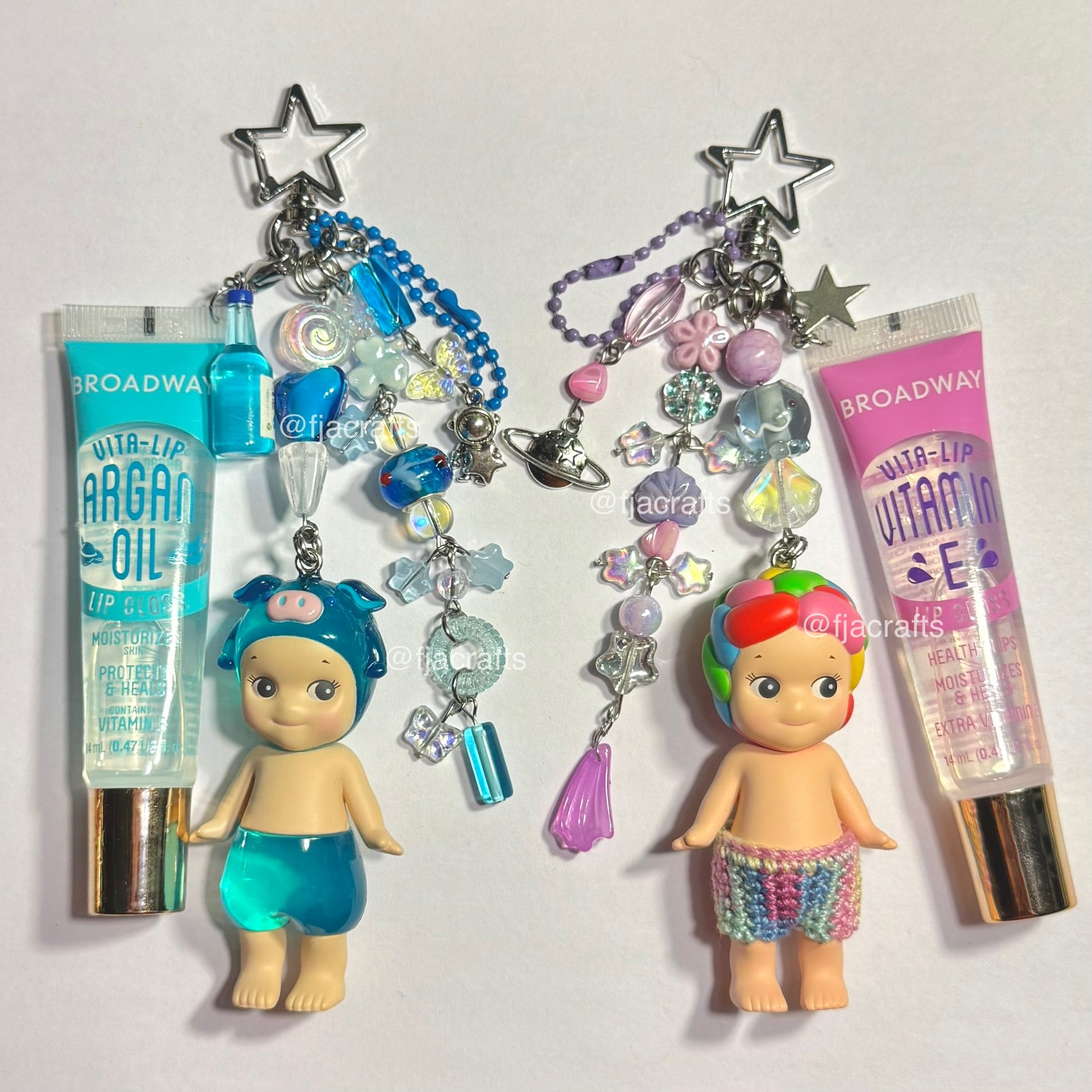 Space Jelly & Jellybean Galaxy Lip Gloss Angel Charms Kawaii