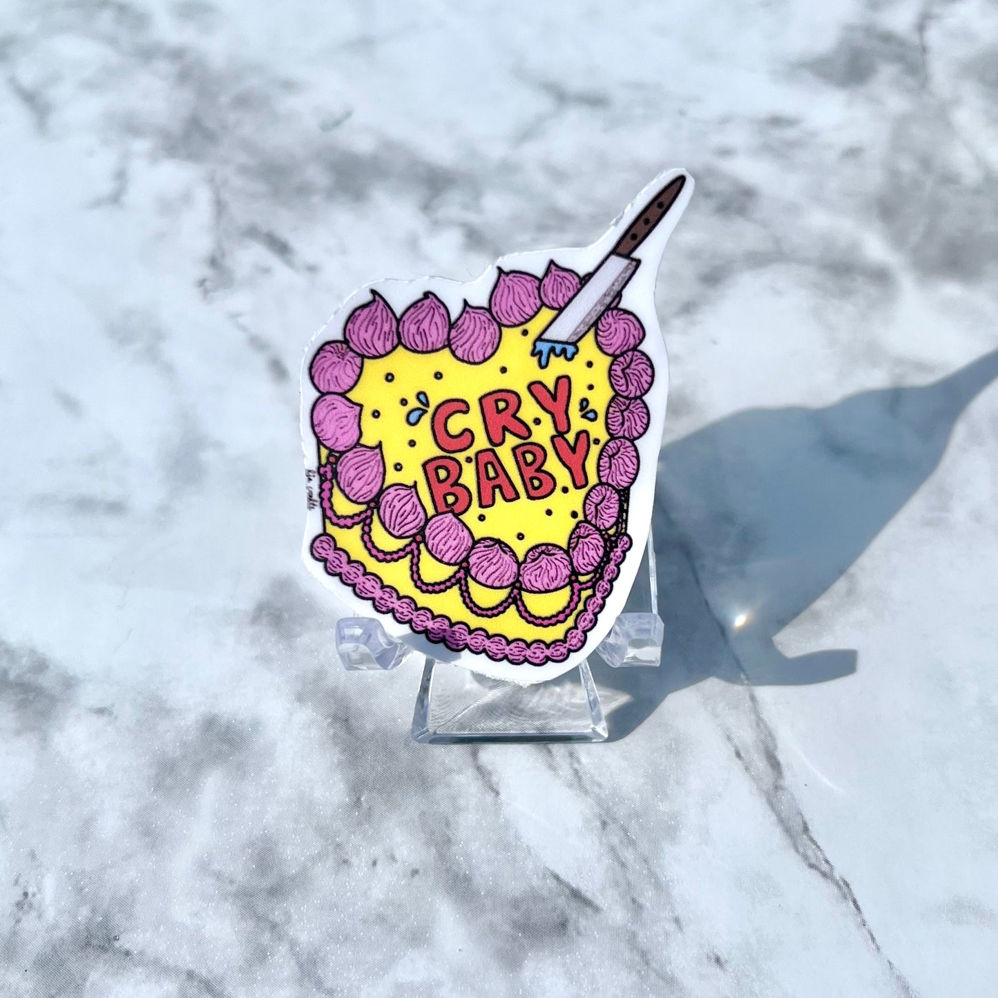 Cry Baby Heart Cake Sticker FJA Crafts