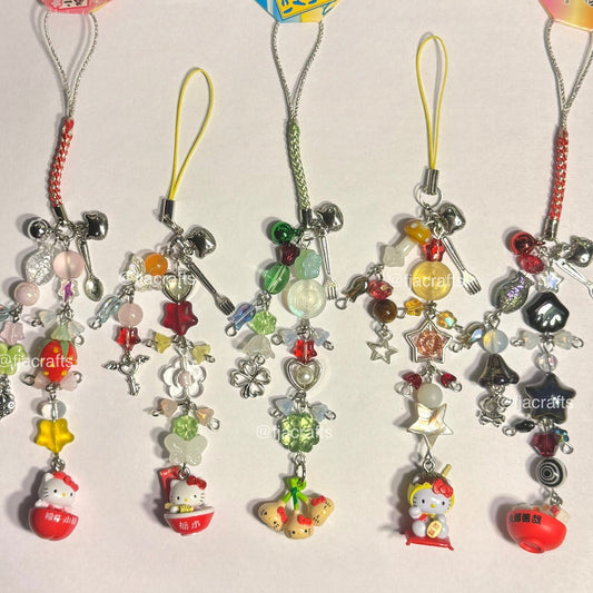 (Copy) Ocean Gotochi Kitty Phone Charm Cute Kawaii Authentic | blue, pink, white, shell, fish | Atlantica Collection FJA Crafts