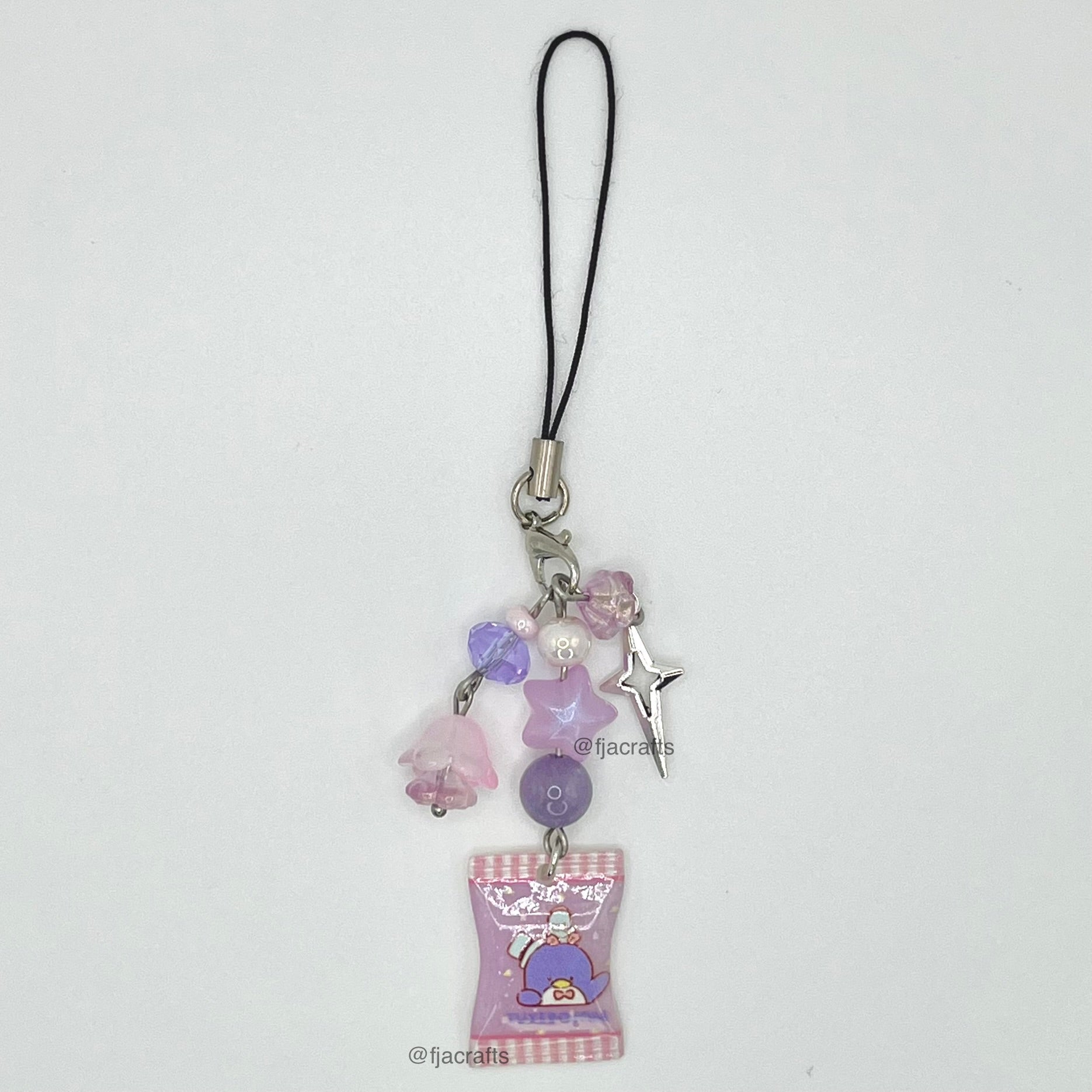 Kawaii Friends Characters Phone Charms | rainbow, red, pink, blue, purple FJA Crafts