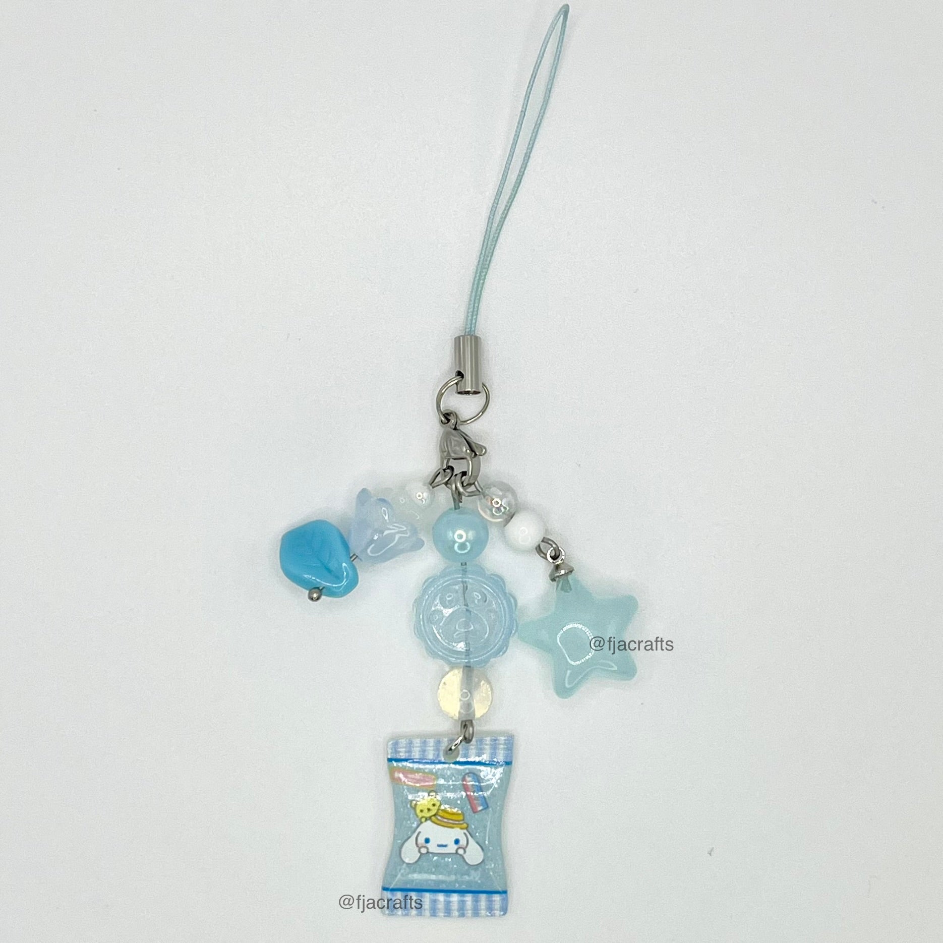 Kawaii Friends Characters Phone Charms | rainbow, red, pink, blue, purple FJA Crafts
