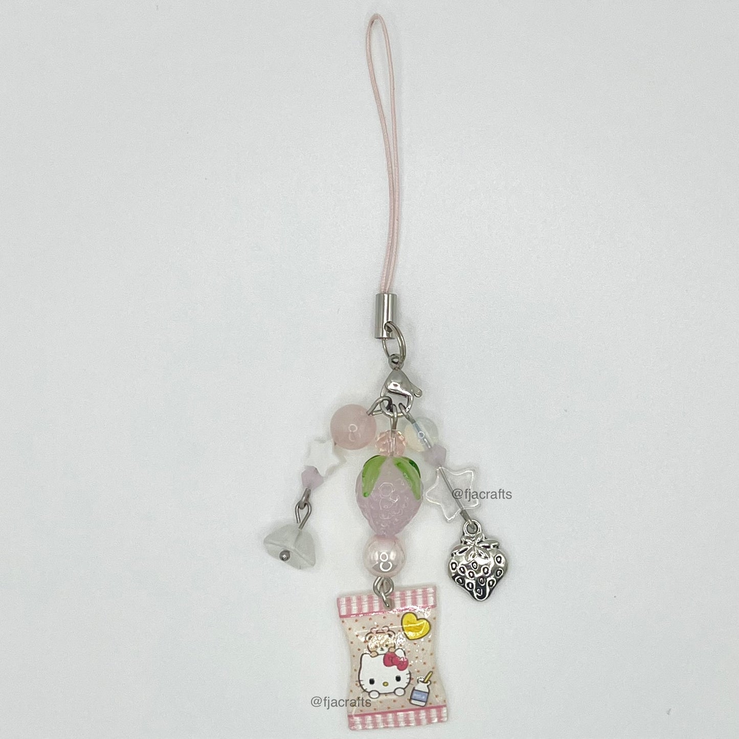 Kawaii Friends Characters Phone Charms | rainbow, red, pink, blue, purple FJA Crafts
