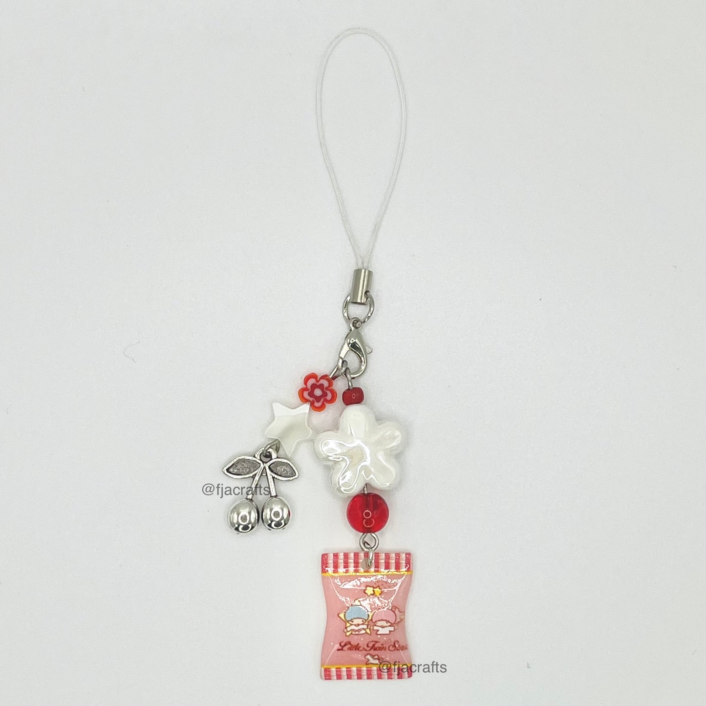 Kawaii Friends Characters Phone Charms | rainbow, red, pink, blue, purple FJA Crafts