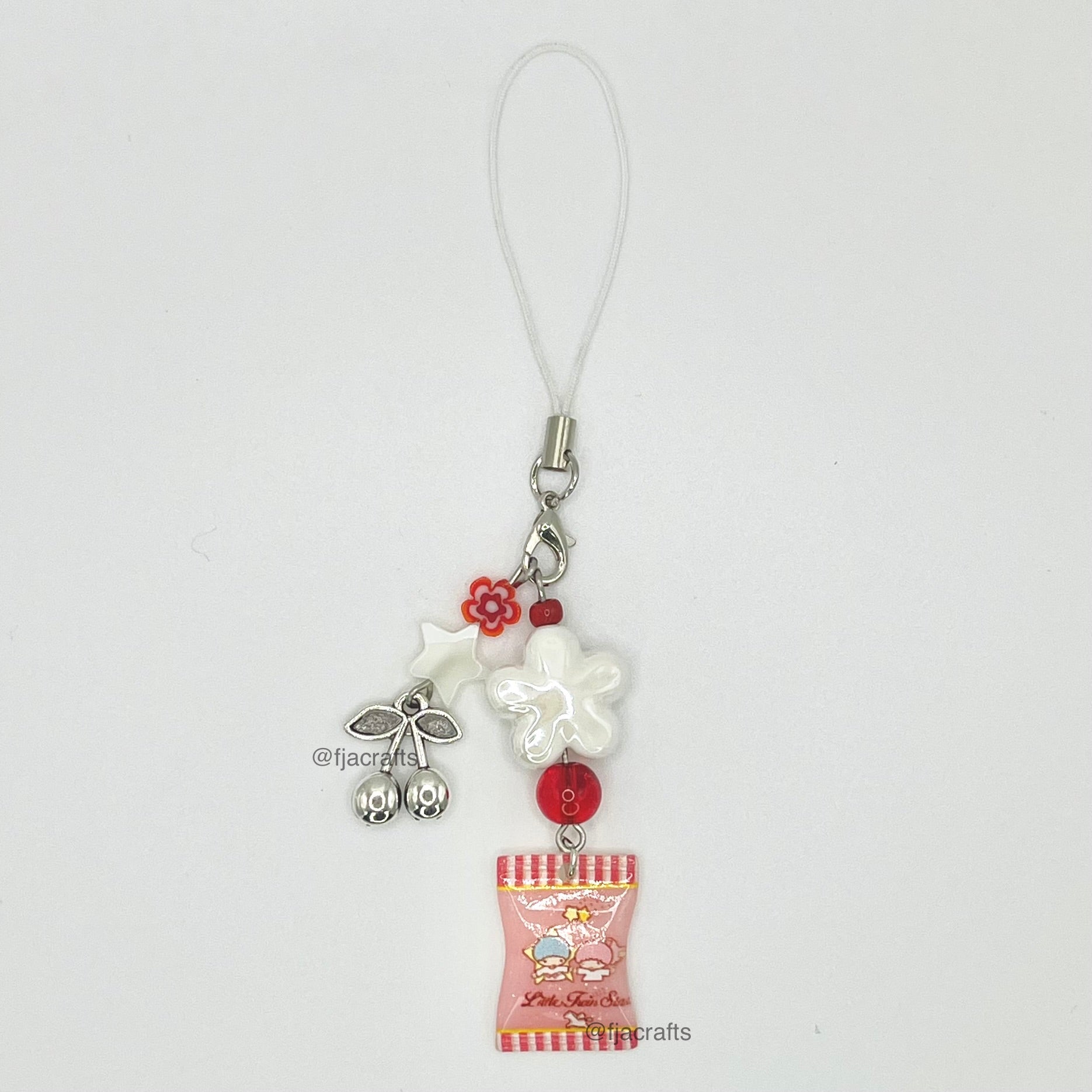 Kawaii Friends Characters Phone Charms | rainbow, red, pink, blue, purple FJA Crafts