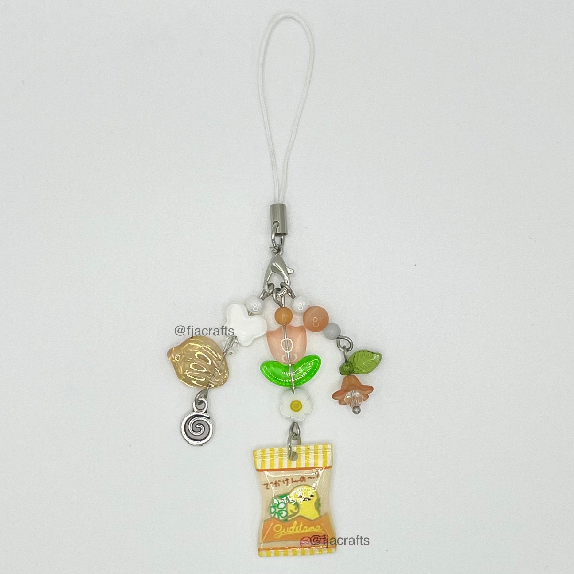 Kawaii Friends Characters Phone Charms | rainbow, red, pink, blue, purple FJA Crafts