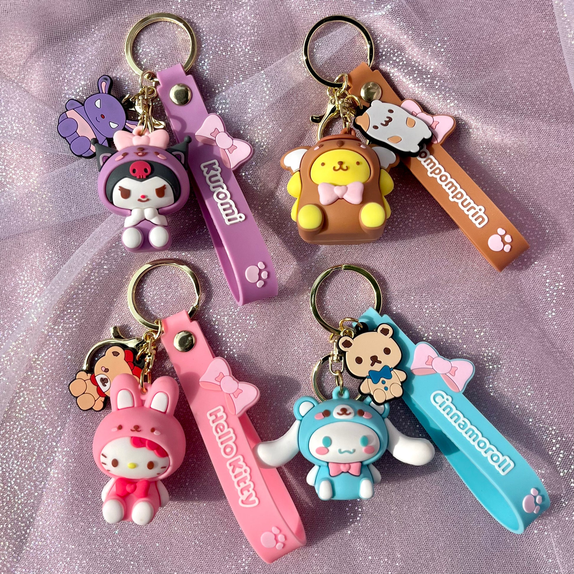 Kawaii Friends Character Silicone Keyring FJA Crafts
